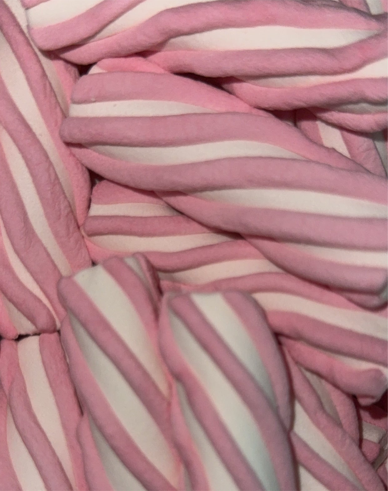 Marshmallow Strié Rose & Blanc (100g)