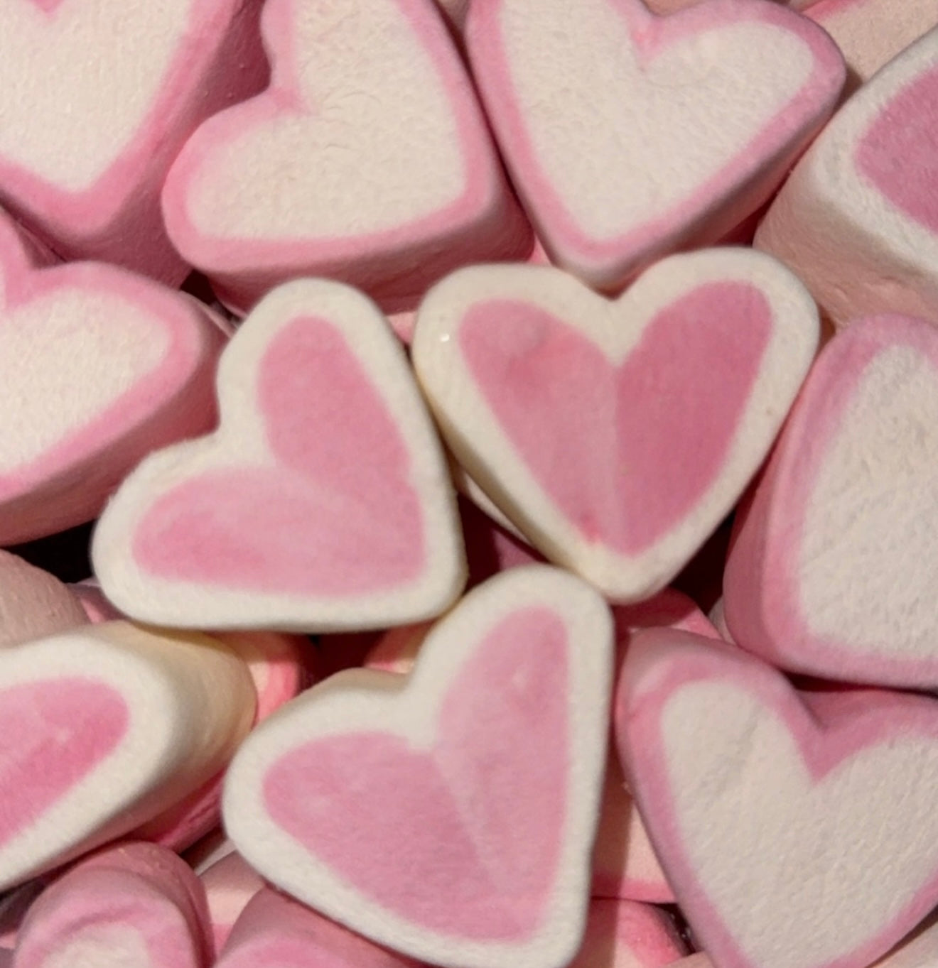 Marshmallow Coeurs Rose Blanc (50g)
