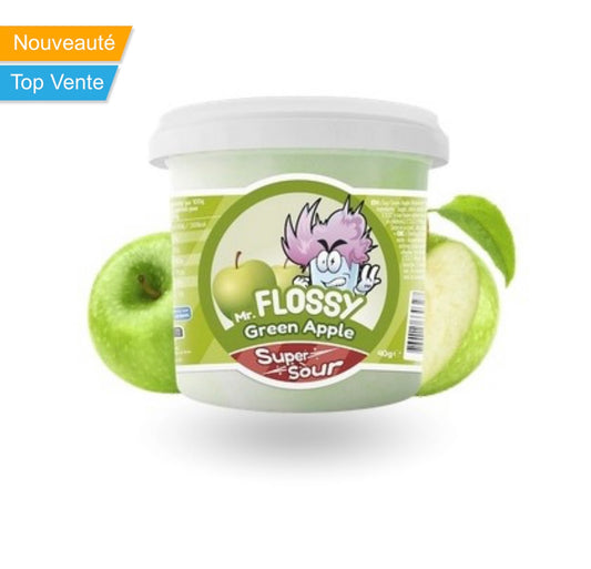 Mr Flossy Barbe à papa Acidulée Pomme Verte