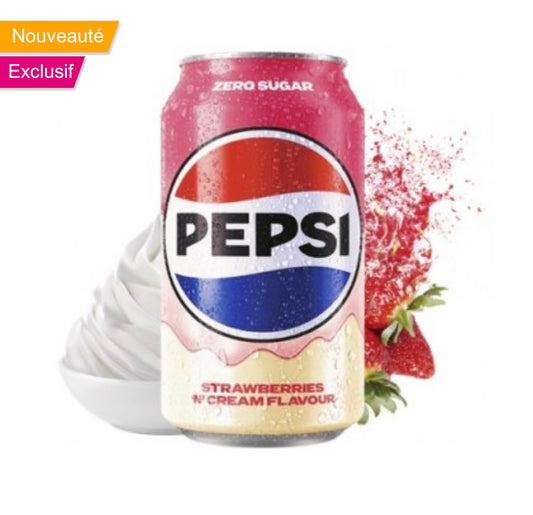 Pepsi Zéro Sugar Strawberry & Cream 🍓