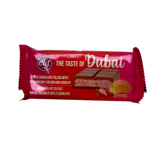 Elit The Taste Of Dubai - Milk Chocolate Filled With Strawberry Cream With Kadayif 🍓