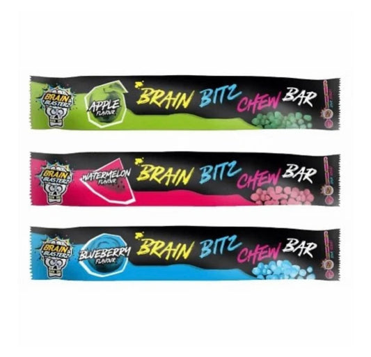 Brain Blasterz Bitz Chew Bar ( À l'unité ) Halal, Veggie 🍉🍎🫐