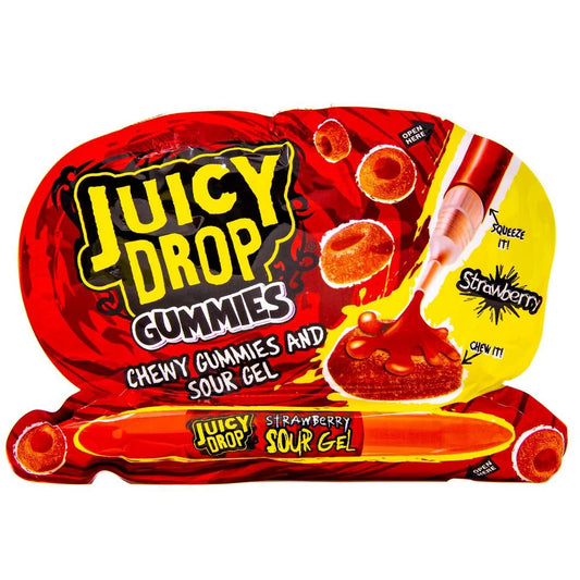 Juicy Drop Gummies Sour Gel Fraise***